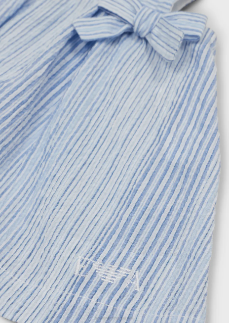 fată R802G2656 Set rochie și pantaloni scurți cu imprimeu în dungi pe litoral Armani