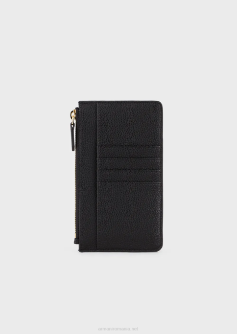 femei R802G881 husă pentru telefon myea cu imprimeu de cerb, cu fermoar și buzunare Armani negru