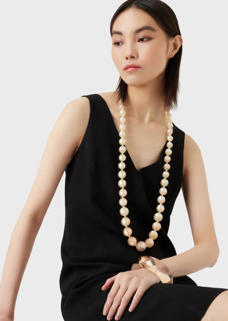 femei R802G806 bratara amestecata din rasina lucioasa si mata Armani nud