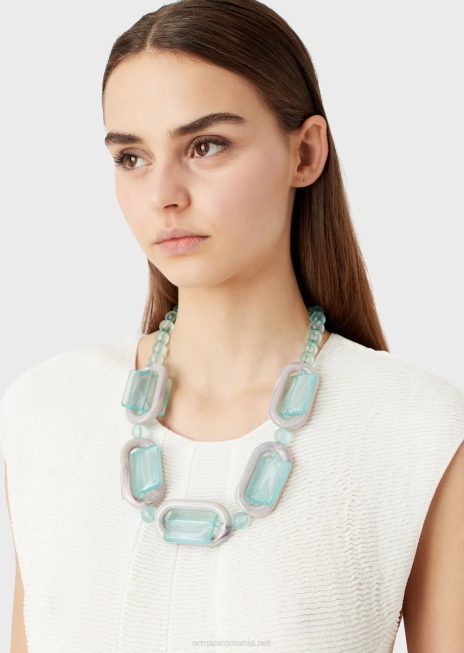femei R802G808 colier cu sfere din plexiglas si detalii geometrice Armani
