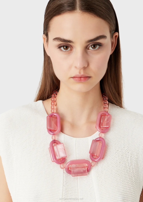 femei R802G809 colier cu sfere din plexiglas si detalii geometrice Armani