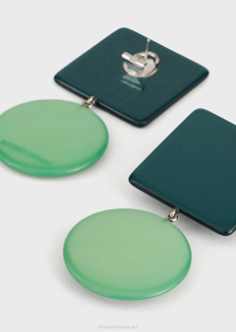 femei R802G810 cercei pandantiv din rasina cu elemente geometrice Armani