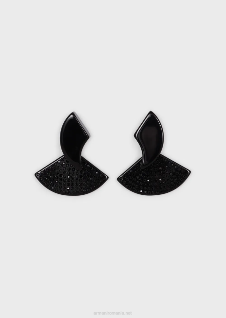 femei R802G813 cercei pandantiv din plexiglas cu cristale swarovski Armani