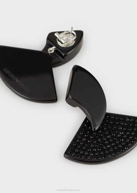 femei R802G813 cercei pandantiv din plexiglas cu cristale swarovski Armani