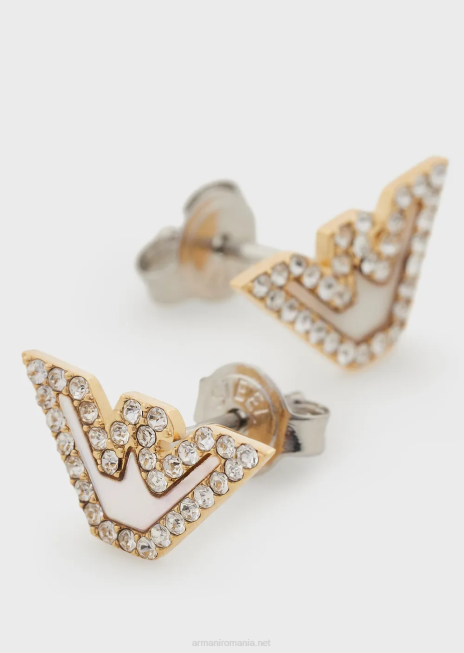 femei R802G825 cercei tip știft din oțel inoxidabil auriu Armani aur