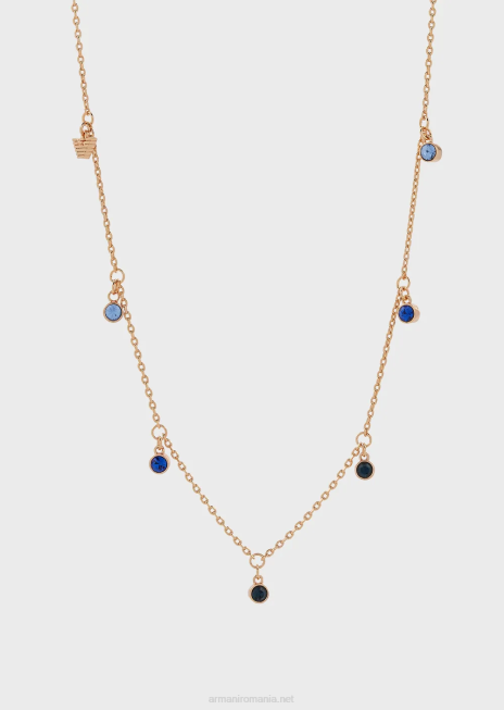 femei R802G828 colier de stație din alamă auriu roz Armani aur roz