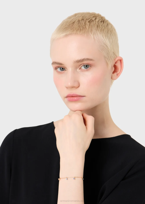 femei R802G829 Brățară stație din alamă auriu roz Armani aur roz