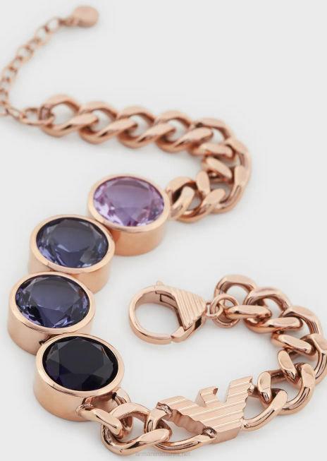 femei R802G831 Brățară cu componente din oțel inoxidabil de culoare auriu roz Armani aur roz