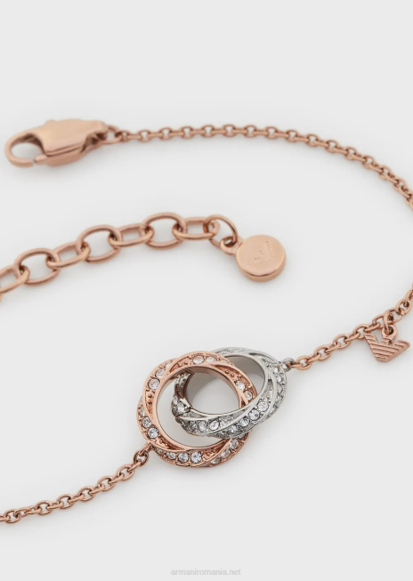 femei R802G836 brățară cu lanț din oțel inoxidabil bicolor Armani multicolor