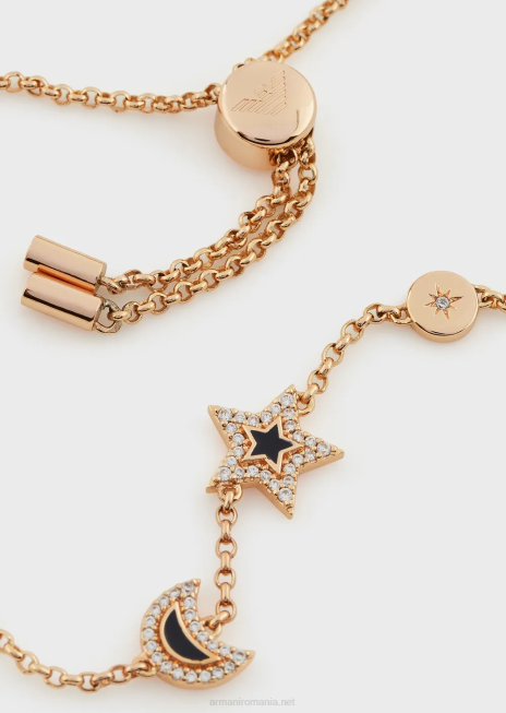 femei R802G848 brățară componente lac albastru Armani aur roz