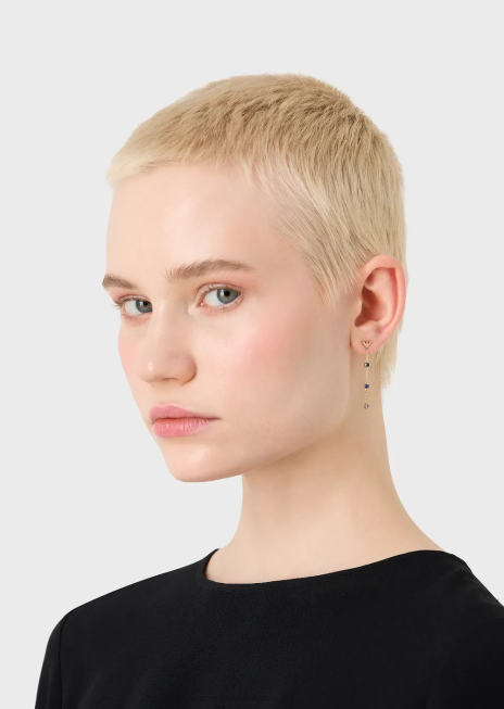 femei R802G850 Set de cercei cu știfturi și picături din alamă auriu roz Armani aur roz