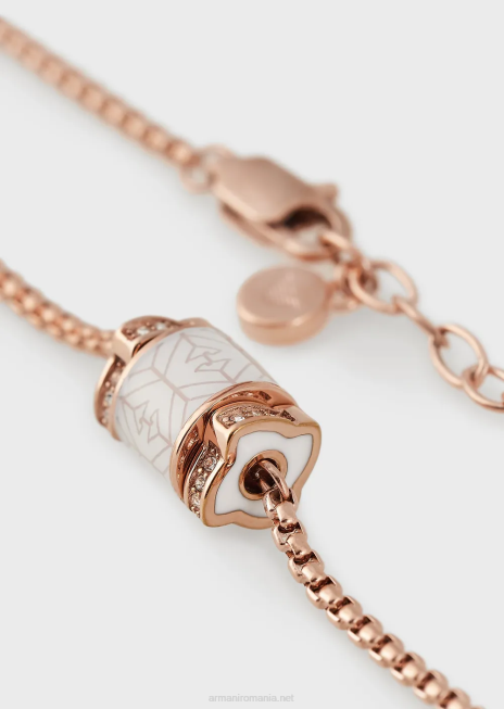 femei R802G851 colier cu pandantiv din oțel inoxidabil emporio armani roz auriuaur roz