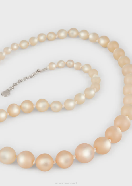 femei R802G859 colier lung cu sfere cu efect perlat Armani