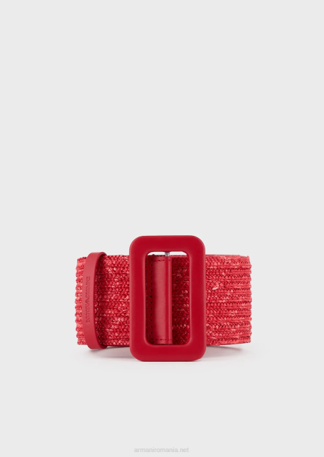 femei R802G762 centura de paie cu talie inalta Armani roșu