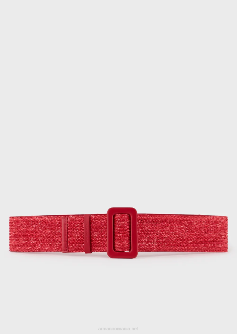 femei R802G762 centura de paie cu talie inalta Armani roșu