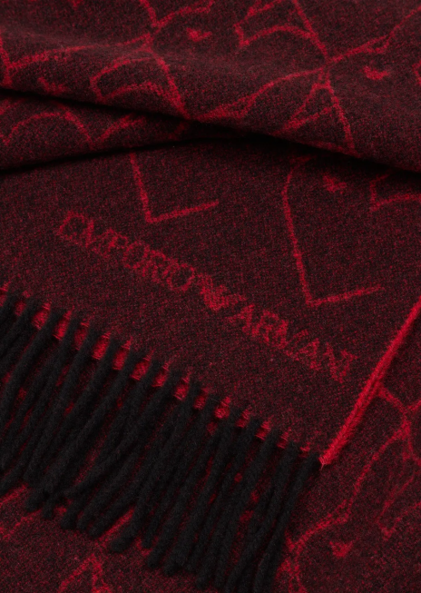 femei R802G871 eșarfă din cașmir jacquard iepure Armani