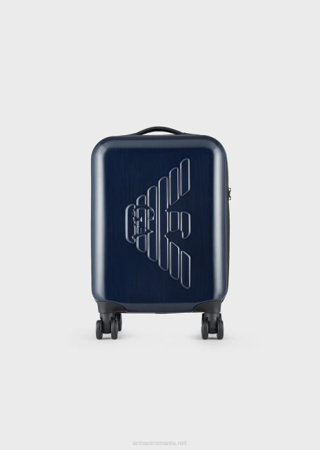 femei R802G765 geantă de mână abs cu vultur supradimensionat, în relief Armani albastru marin