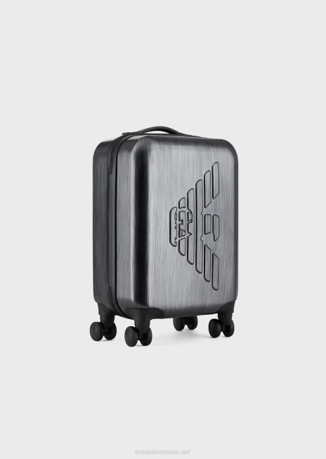 femei R802G766 geantă de mână abs cu vultur supradimensionat, în relief Armani gri