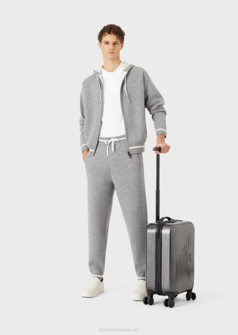 femei R802G766 geantă de mână abs cu vultur supradimensionat, în relief Armani gri