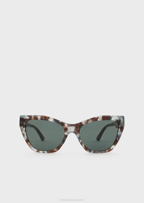 femei R802G933 ochelari de soare cu ochi de pisică Armani verde