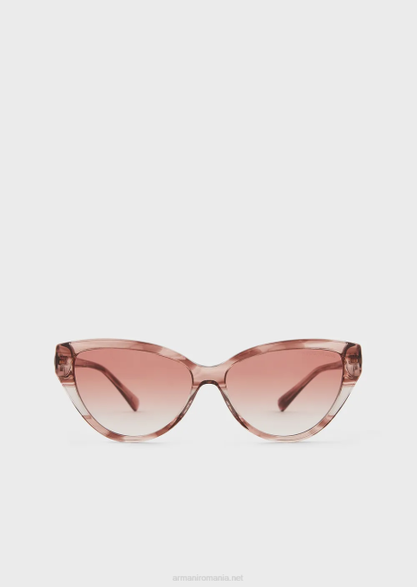 femei R802G938 ochelari de soare cu ochi de pisică Armani trandafir antic