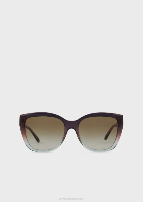 femei R802G949 ochelari de soare cu ochi de pisică Armani