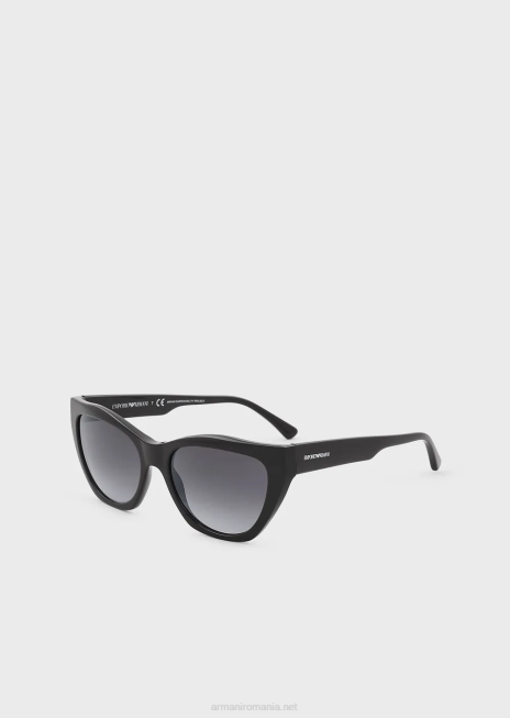 femei R802G952 ochelari de soare cu ochi de pisică Armani negru