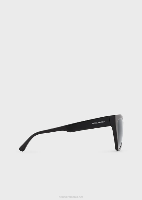 femei R802G952 ochelari de soare cu ochi de pisică Armani negru