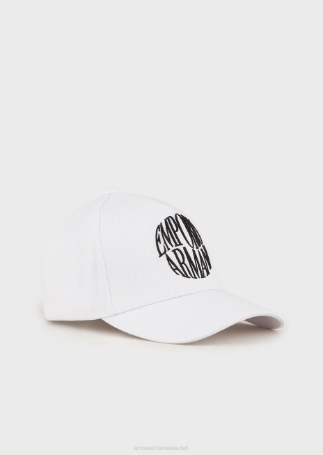 femei R802G767 șapcă de baseball cu broderie emporio armani în reliefalb