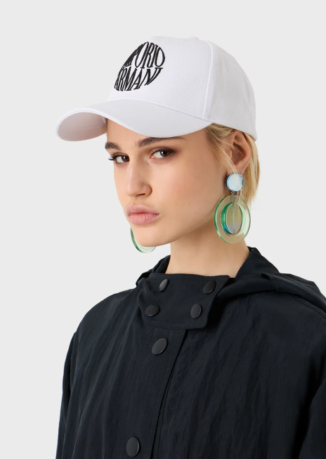 femei R802G767 șapcă de baseball cu broderie emporio armani în reliefalb