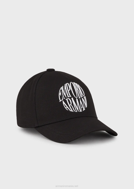 femei R802G768 șapcă de baseball cu broderie emporio armani în reliefnegru