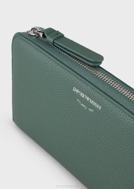 femei R802G883 portofel myea cu imprimeu de cerb, cu fermoar Armani verde