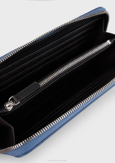 femei R802G886 portofel myea cu imprimeu de cerb, cu fermoar Armani albastru
