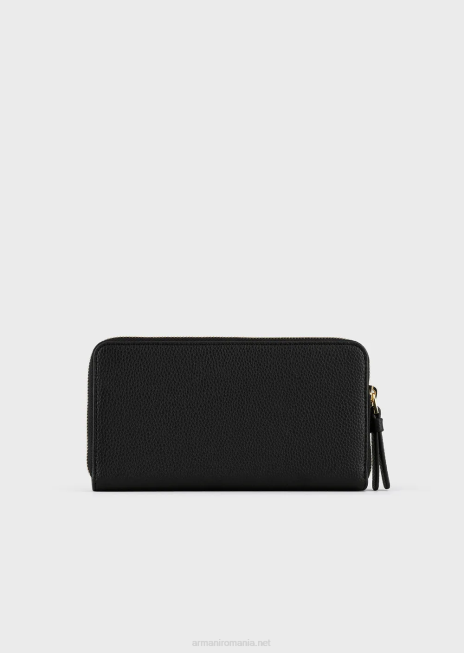 femei R802G900 portofel myea cu imprimeu de cerb, cu fermoar Armani negru