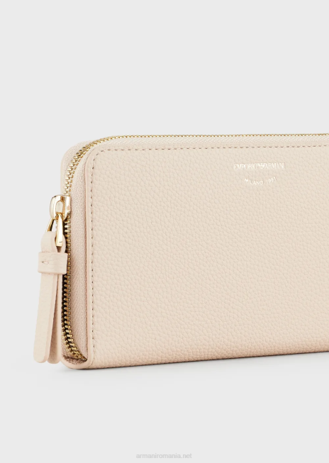 femei R802G902 portofel myea cu imprimeu de cerb, cu fermoar Armani nud