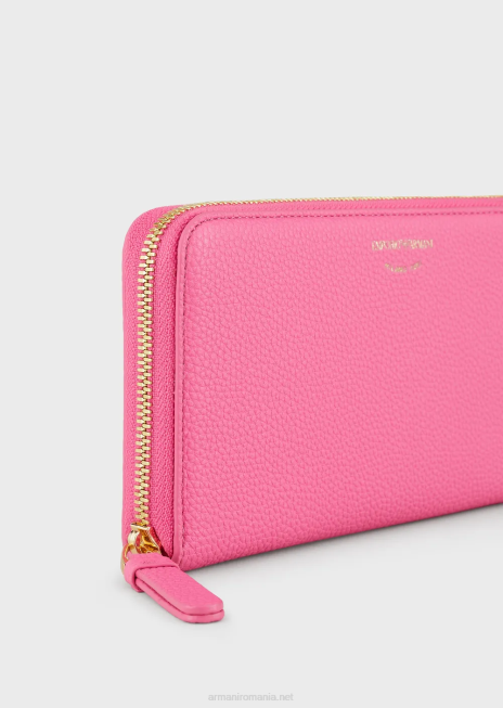 femei R802G903 portofel myea cu imprimeu de cerb, cu fermoar Armani fucsie