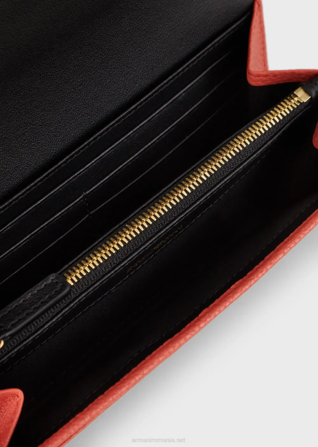 femei R802G905 portofel myea cu clapă cu imprimeu de cerb Armani maro