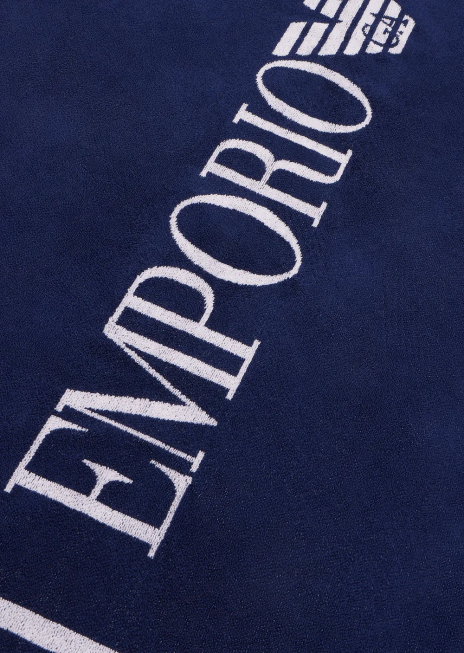 femei R802G25 prosop de plajă din țesătură cu logo supradimensionat Armani