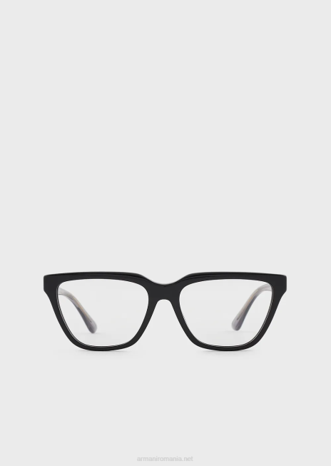 femei R802G916 ochelari cu ochi de pisică Armani negru