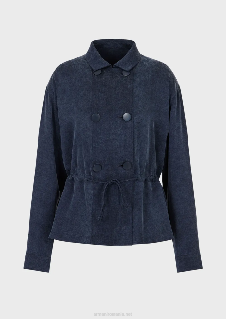 femei R802G2741 jacheta cupro spalata cu nasturi si cordon Armani