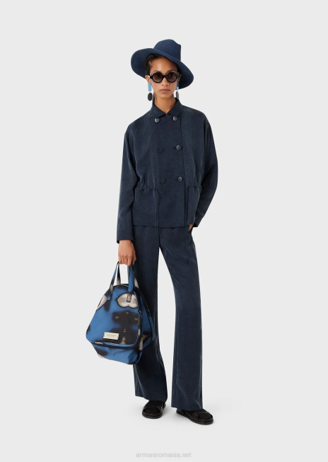 femei R802G2741 jacheta cupro spalata cu nasturi si cordon Armani