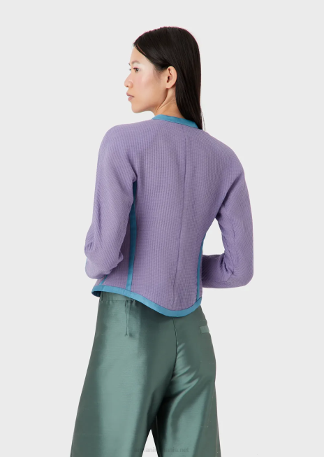 femei R802G2744 Jachetă 3d din amestec de bumbac cu efect de vafe Armani