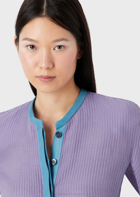 femei R802G2744 Jachetă 3d din amestec de bumbac cu efect de vafe Armani