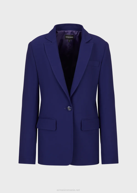 femei R802G34 jachetă cu un singur piept din viscoză elastică Armani Violet