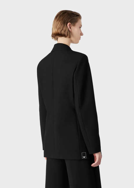 femei R802G43 blazer din cady elastic reciclat travel essentials Armani negru