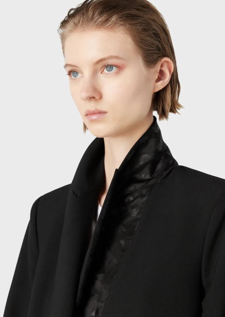 femei R802G43 blazer din cady elastic reciclat travel essentials Armani negru