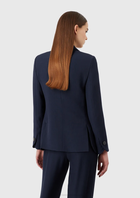 femei R802G63 geacă froisse din viscoză cu revere cu fante Armani