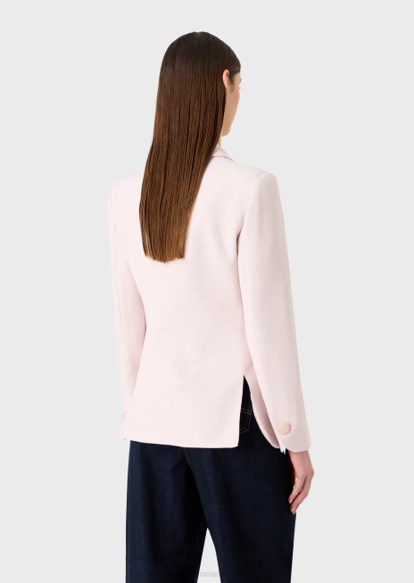 femei R802G64 geacă froisse din viscoză cu revere cu fante Armani