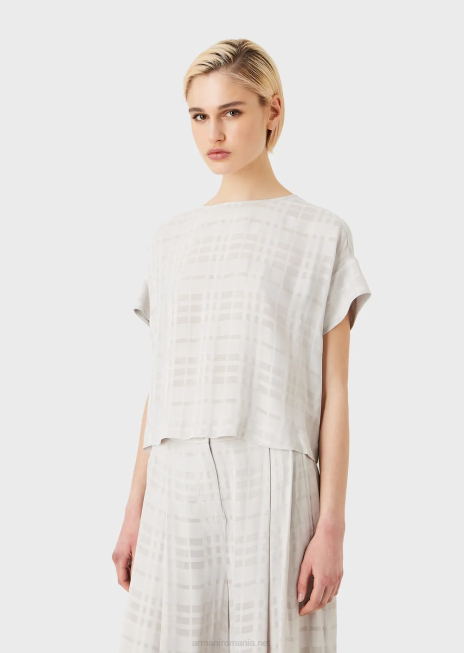 femei R802G351 top din viscoza cu nasturi la spate Armani fucsie