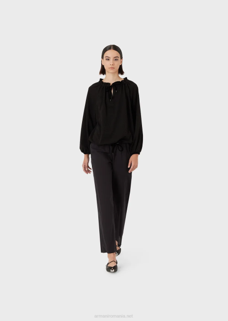 femei R802G362 pulover din lurex cu cordon Armani negru